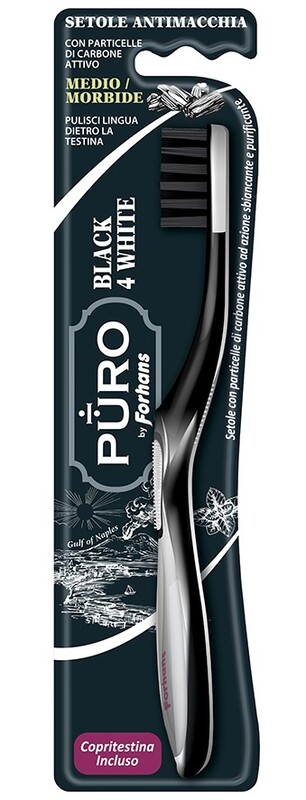 FORHANS SPAZZOLINO BLACK4WHITE SETOLE CARBONE - Angeli Pharm