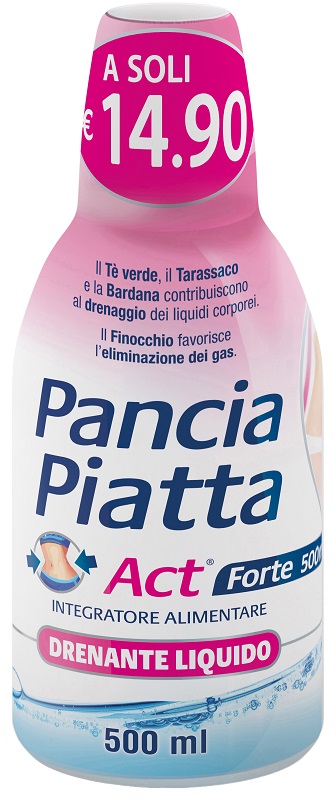 PANCIA PIATTA ACT FORTE DRENANTE LIQUIDO 500 ML - Angeli Pharm