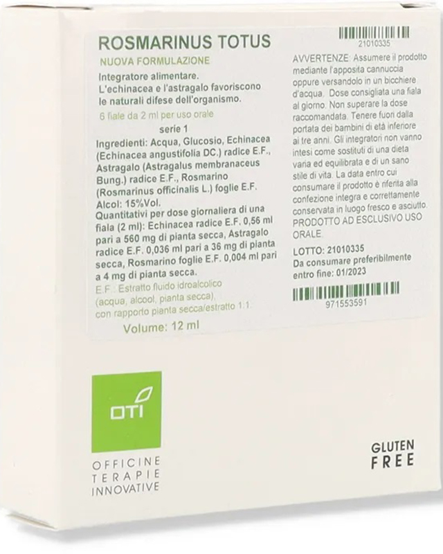 ROSMARINUS TOTUS NUOVA FORMULAZIONE 1SERIE 6FIALE GLUCOSATE 2ML - Angeli Pharm