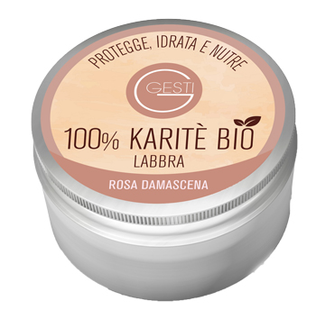 GESTI 100% KARITE' BIO 10 ML ROSA DAMASCENA LABBRA - Angeli Pharm