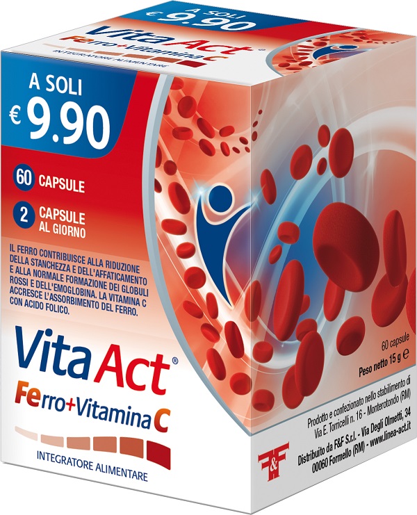 VITA ACT FERRO+VITAMINA C 60 CAPSULE - Angeli Pharm
