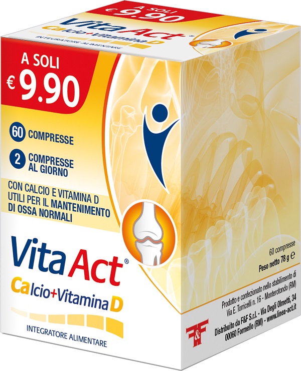 VITA ACT CALCIO + VITAMINA D 60 COMPRESSE - Angeli Pharm