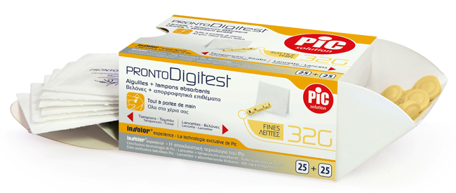 LANCETTE PUNGIDITO PIC PRONTO DIGITEST GAUGE 32 25 PEZZI - Angeli Pharm