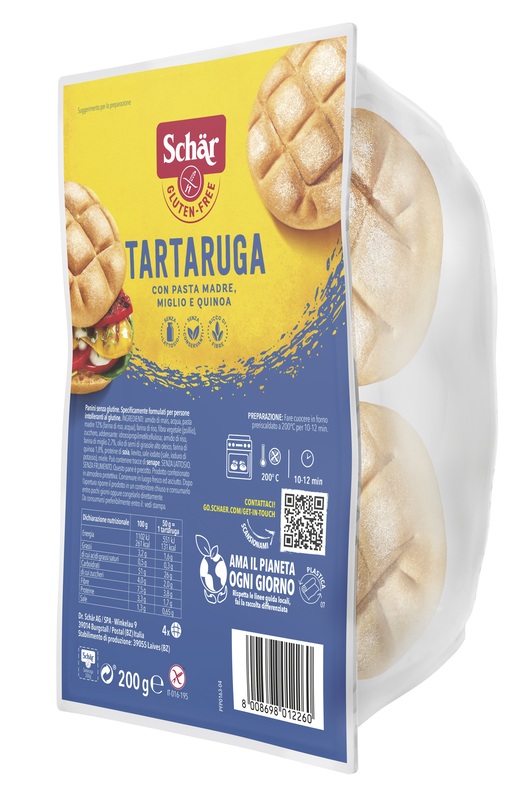 SCHAR TARTARUGA PANE SENZA LATTOSIO 200 G - Angeli Pharm