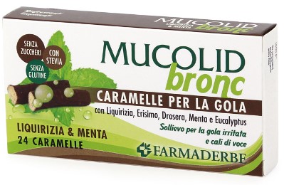 MUCOLID BRONC MENTA & LIQUIRIZIA 24 CARAMELLE - Angeli Pharm