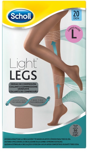 SCHOLL LIGHTLEGS 20 DENARI TAGLIA L COLORE NUDE 1 PAIO - Angeli Pharm