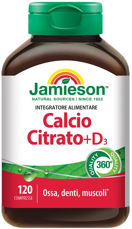 JAMIESON CALCIO CITRATO + D3 120 COMPRESSE - Angeli Pharm