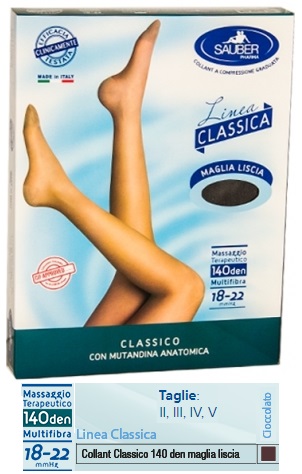 SAUBER CLASSICO COLLANT 140 DENARI MAGLIA LISCIA CIOCCOLATO 4 - Angeli Pharm