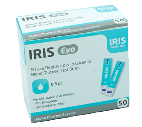 STRISCE MISURAZIONE GLICEMIA IRIS EVO 50 PEZZI - Angeli Pharm