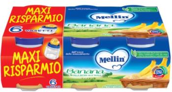 MELLIN OMOGENEIZZATO BANANA 6 X 100 G - Angeli Pharm