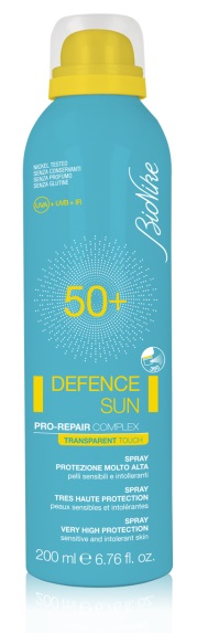 BIONIKE DEFENCE SUN SPRAY TRANSPARENT TOUCH SPF 50+ 200 ML - Angeli Pharm