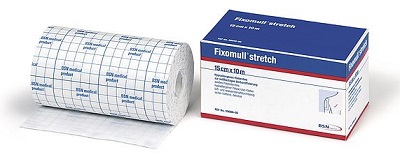 FASCIA AUTOADESIVA IPOALLERGENICA FIXOMULL STRETCH PER FISSAGGIO CATETERI M 5 X 5 CM - Angeli Pharm
