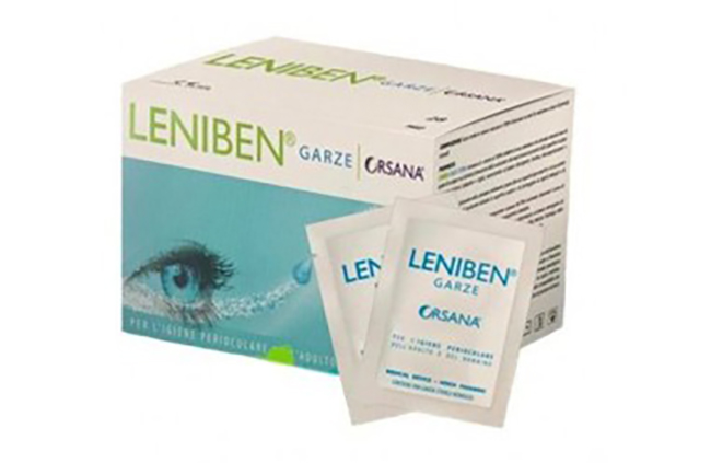 GARZA OCULARE LENIBEN CON ACIDO IALURONICO ED ESTRATTI VEGETALI 28 PEZZI - Angeli Pharm