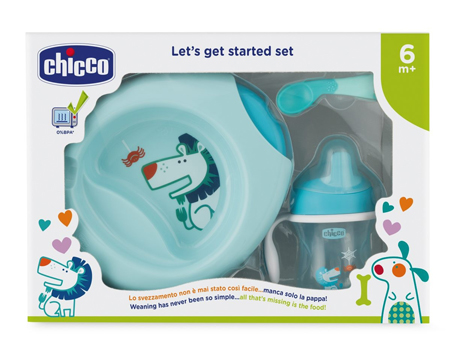 CHICCO SET PAPPA 6 MESI+ AZZURRO - Angeli Pharm