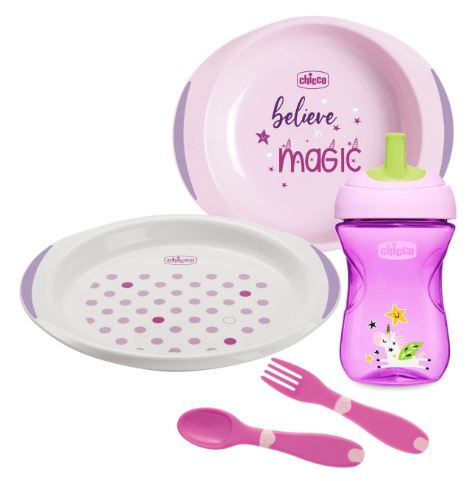 CHICCO SET PAPPA 12 MESI+ ROSA - Angeli Pharm