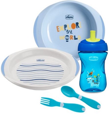 CHICCO SET PAPPA 12 MESI+ AZZURRO - Angeli Pharm
