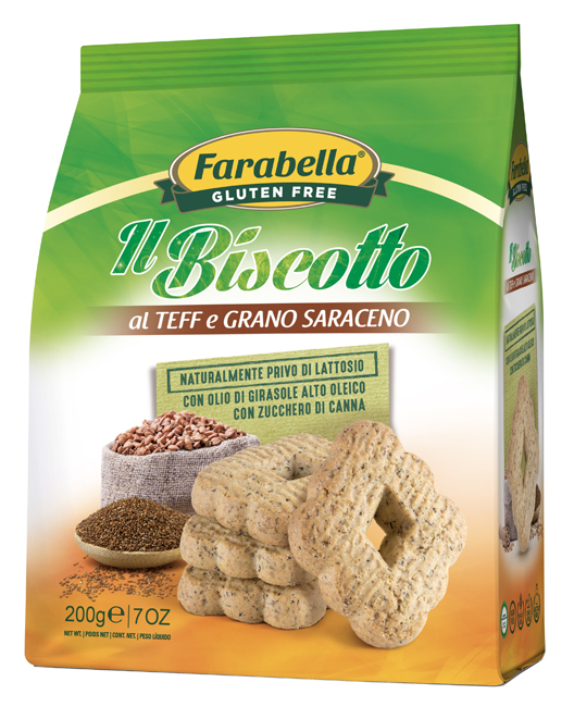 FARABELLA IL BISCOTTO AL TEFF E GRANO SARACENO 200 G - Angeli Pharm