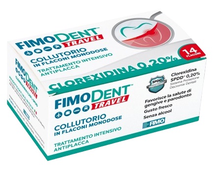 FIMODENT TRAVEL COLLUTORIO CLOREXIDINA SPDD 0,20% 14 FLACONCINI MONODOSE 10 ML - Angeli Pharm
