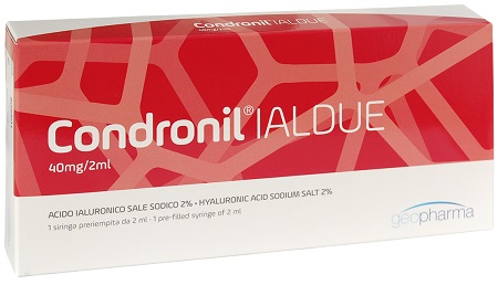 SIRINGA INTRA-ARTICOLARE CONDRONIL IALDUE PRERIEMPITA ACIDO IALURONICO SALE SODICO 40 MG 2 ML - Angeli Pharm
