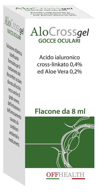 ALOCROSS GOCCE OCULARI ACIDO IALURONICO CROSS-LINKATO 0,2% E ALOE VERA 8 ML - Angeli Pharm