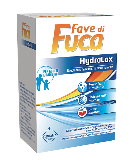 FAVE DI FUCA HYDRALAX 30 BUSTINE MONODOSE DA 5,07 G GUSTO AMARENA - Angeli Pharm