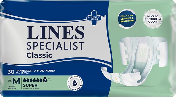 PANNOLONE A MUTANDA LINES SPECIALIST CLASSIC SUPER MM 30 PEZZI - Angeli Pharm