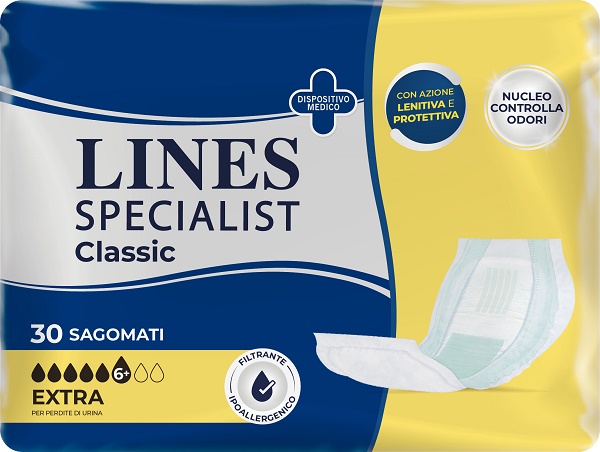 PANNOLONE LINES SPECIALIST CLASSIC SAGOMATO EXTRA 30 PEZZI - Angeli Pharm
