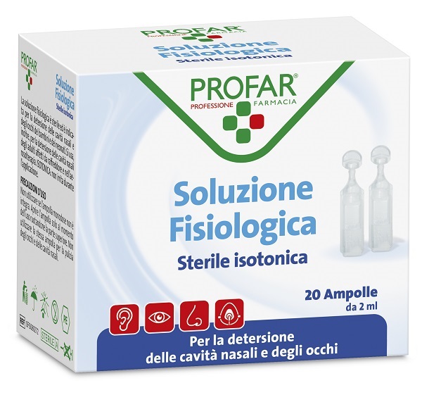 PROFAR SOLUZIONE FISIOLOGICA STERILE ISOTONICA 2 ML 20 AMPOLLE - Angeli Pharm