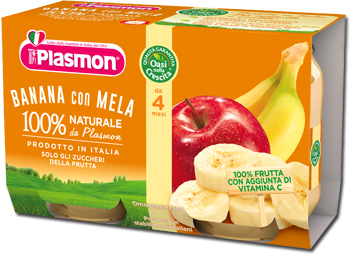 PLASMON OMOGENEIZZATO BANANA/MELA 2 X 104 G - Angeli Pharm