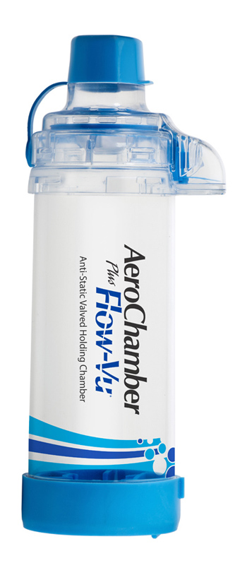 CAMERA DI TENUTA CON VALVOLA AEROCHAMBER PLUS FLOW PER ADULTI 5+ ANNI - Angeli Pharm