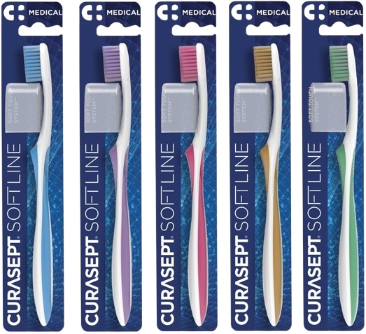 CURASEPT SPAZZOLINO SOFT MEDICAL COLORE AZZURRO - Angeli Pharm