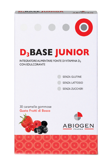 D3BASE JUNIOR 30 CARAMELLE GOMMOSE FRUTTI DI BOSCO - Angeli Pharm