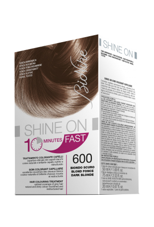 BIONIKE SHINE ON FAST TRATTAMENTO COLORANTE CAPELLI BIONDO SCURO 600 FLACONE 60 ML + TUBO 60 ML - Angeli Pharm