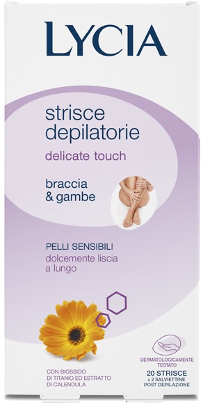 LYCIA 20 STRISCE BRACCIA/GAMBE PELLI DELICATE 12 PEZZI - Angeli Pharm