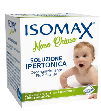SOLUZIONE IPERTONICA ISOMAX NASO CHIUSO 20 FLACONCINI DA 5 ML - Angeli Pharm