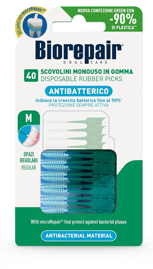 BIOREPAIR ORAL CARE ANTIBATTERICO 40 SCOVOLINI MONOUSO SPAZI REGOLARI - Angeli Pharm