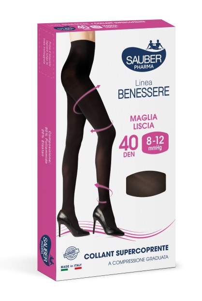 COLLANT SUPERCOPRENTE SAUBER 8-12MMHG NERO 2 - Angeli Pharm