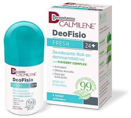 DERMOVITAMINA CALMILENE DEOFISIO FRESH 24+ DEODORANTE ROLL-ON DERMOPROTETTIVO 75 ML - Angeli Pharm