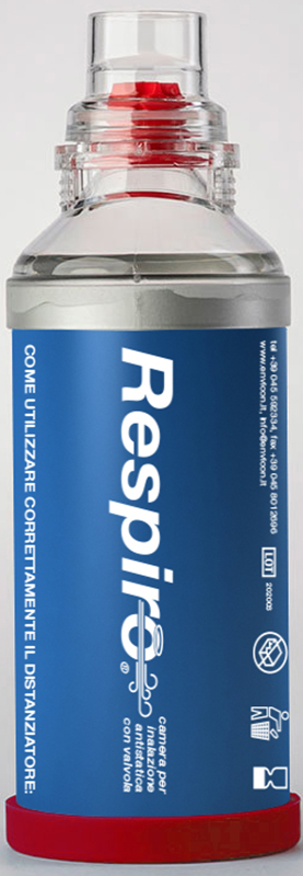 DISTANZIATORE RESPIRO CAMERA PER INALAZIONE ANTISTATICA CON VALVOLA RESPIRO - Angeli Pharm