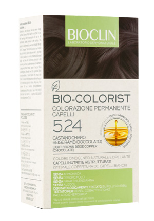 BIOCLIN BIO COLORIST 5,24 CASTANO CHIARO BEIGE RAME CIOCCOLATO - Angeli Pharm