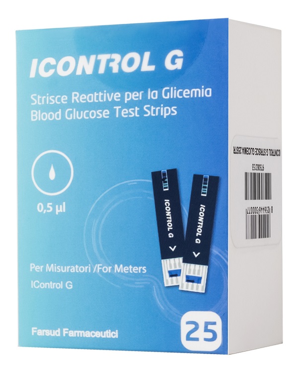 STRISCE MISURAZIONE GLICEMIA ICONTROL G 25 PEZZI - Angeli Pharm