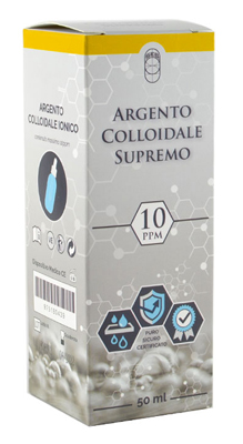 ARGENTO COLLOIDALE SUPREMO 10PPM CERTIFICATO CON CONTAGOCCE 50 ML - Angeli Pharm