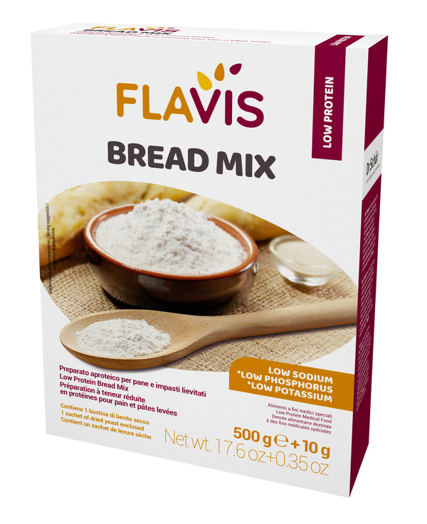 FLAVIS BREAD MIX PREPARATO PER PANE E IMPASTI LIEVITATI APROTEICI 500 G - Angeli Pharm
