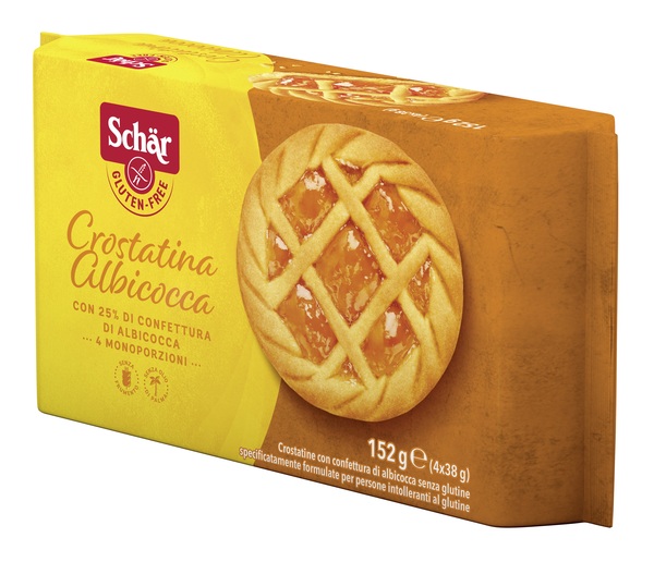 SCHAR CROSTATINA CON CONFETTURA DI ALBICOCCA 4 MONOPORZIONI DA 35 G - Angeli Pharm