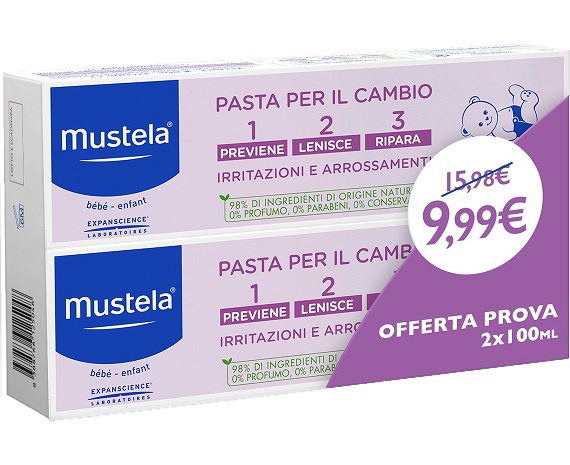 MUSTELA BIPACK PASTA CAMBIO 2 X 100 ML - Angeli Pharm