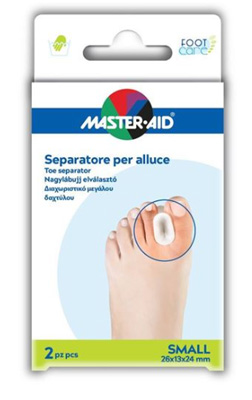SEPARATORE DITA IN GEL MASTER-AID FOOTCARE PER ALLUCE SMALL 2 PEZZI D1 - Angeli Pharm