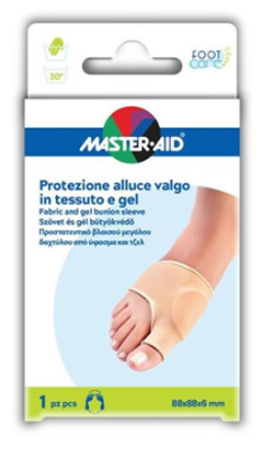 PROTEZIONE IN GEL E TESSUTO MASTER-AID FOOTCARE PER ALLUCE VALGO 1 PEZZO D5 - Angeli Pharm