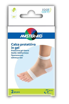 CALZA CON PROTEZIONE MASTER-AID FOOTCARE IDRATANTE IN GEL/TESSUTO PER TALLONI 2 PEZZI F1 - Angeli Pharm
