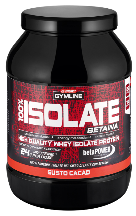 GYMLINE 100% WHEY ISOLATE CACAO 900 G - Angeli Pharm