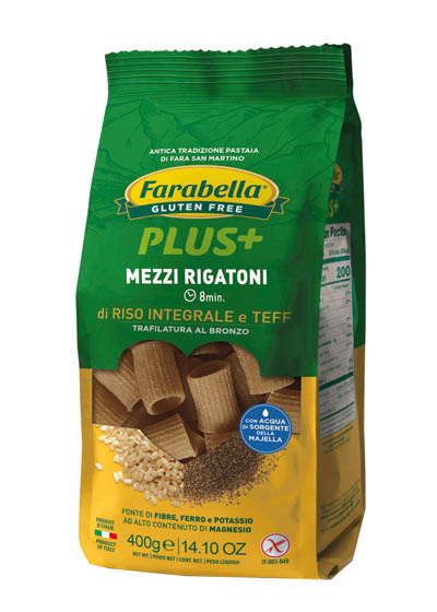 FARABELLA MEZZI RIGATONI RISO INTEGRALE TEFF 400 G - Angeli Pharm